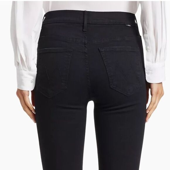 Mother The Insider Mid-Rise Frayed Step-Hem Stretch Crop Not Guilty 26 NWT $228 - Picture 8 of 10